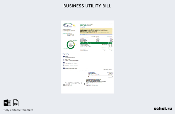цифровая загрузка счета за коммунальные услуги Central Hudson Energy Group, шабл